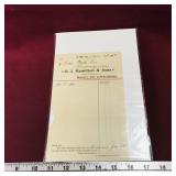 1907 G.J. Hamilton & Sons St. John NB Receipt