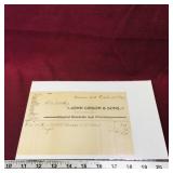 1906 John Gibson & Sons Fredericton NB Receipt