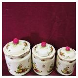 Royal Albert Old Country Roses 3-Canisters Set