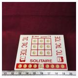 Wooden Solitaire & Tic Tac Toe Game Board