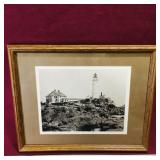 Boston Lighthouse Framed Photo Print (Vintage)