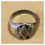 1936-37 Sterling Silver SJHS Grad Ring (Size 8)