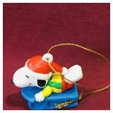 Sleding Snoopy Christmas Ornament (Small)