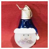 Decorative Glass Santa Bulb Ornament