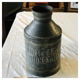 White Bros. Quincy Mass. Cream Can (Antique)