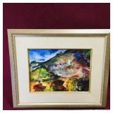 Framed Acrylic On Board Painting (Vintage)