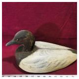 Painted Wooden Duck Decoy (Vintage) (Marked)