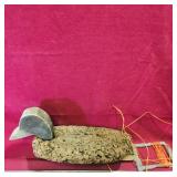 Wood & Cork Duck Decoy With Lead Weight (Vintage)