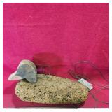 Wood & Cork Duck Decoy With Lead Weight (Vintage)