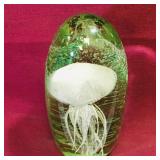 Glass Jellyfish Paperweight