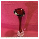 Art Glass Flower Vase (11 1/4" Tall)