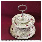 2-Tier Handled Serving Plates (Vintage)