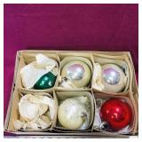Box Of 5 Large Christmas Ornaments (Vintage)