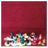 Lot Of Ceramic Christmas Figurines (Vintage)