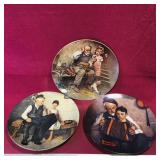 Lot Of 3 Norman Rockwell Decorative Plates