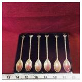 Set Of 6 Silver-Plate Tea Spoons