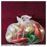 Bag Lot Of Assorted Christmas Ornaments