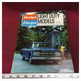 Dodge Fargo Light Duty Models Advertising Booklet