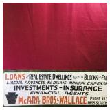 Metal McAra Bros. & Wallace Sign (Antique)