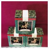 Lot Of 3 Hallmark Christmas Reindeer Ornaments