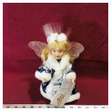 Christmas Angel Porcelain Doll (Battery-Operated)