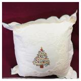 Stitched Christmas Tree Chair Pillow (Vintage)