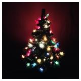 Ceramic Christmas Tree Light (Vintage) (Working)