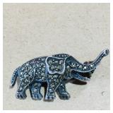 Sterling Silver Elephant Brooch