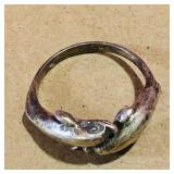 Sterling Silver Dolphin Ring (Vintage) (Size 8)