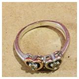 Sterling & 10K Gold Ladies Ring (Size 6 1/2)