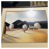 Large Framed A.Huston Art Print (30" x 36")