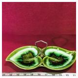 Handled Ceramic Leaf Dish (Vintage)