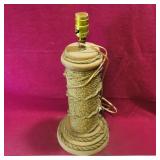Wooden Rope Stand Table Lamp (Vintage)