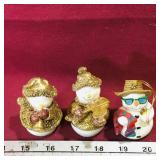 Lot Of 2 Frosty Figures & Ornament