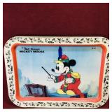 1980 Mickey Mouse Tin TV Dinner Tray