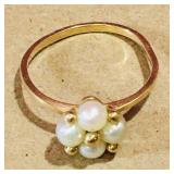 10K Gold Ladies Ring (Vintage) (Size 5 1/2)