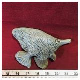 Signed Pottery Fish Wall Decoration