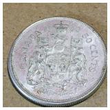 Silver 1963 Canadian 50 Cent Coin