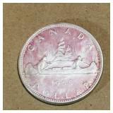Silver 1966 Canadian Dollar Coin
