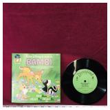 Bambi Book & 45-RPM Record (Vintage)