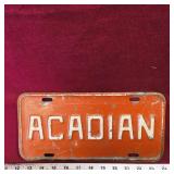 Acadian License Plate (Vintage)