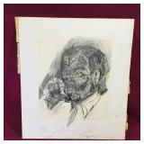 Signed Charcoal Art Picture (Vintage)