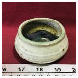 Signed Pottery Candleholder (Vintage)