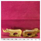 Pair Of Woodcarved Tea Napkin Holders (Vintage)