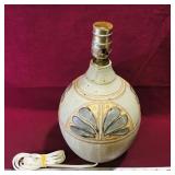 Signed Pottery Table Lamp (12" x 6 1/2")