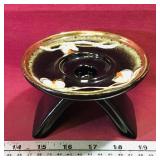 Footed Ceramic Candleholder (Vintage)