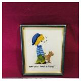Framed Stitch Art Picture (Vintage)