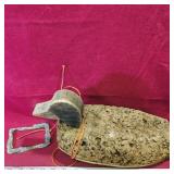 Wood & Cork Duck Decoy With Lead Weight (Vintage)