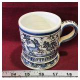 Handpainted Ceramic Mug (Vintage) (3 1/2" Tall)