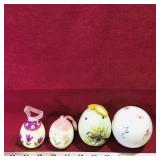 Lot Of 4 Ceramic Ornaments / Decorations (Vintage)